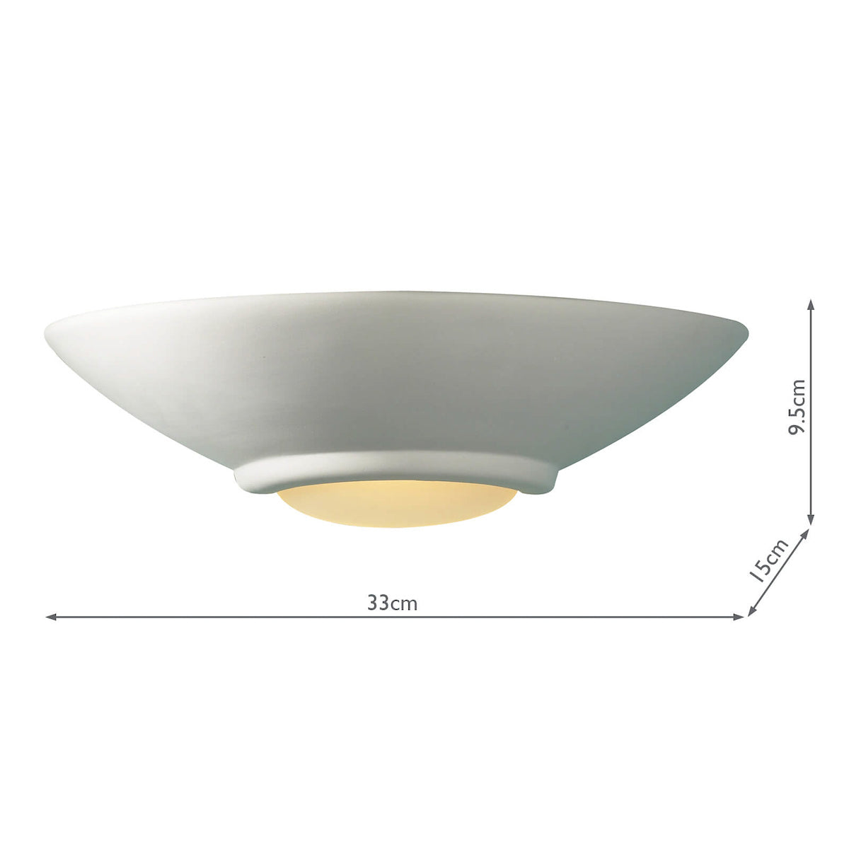 Stella Wall Light White Unglazed Ceramic Glass<br>White Ceramic