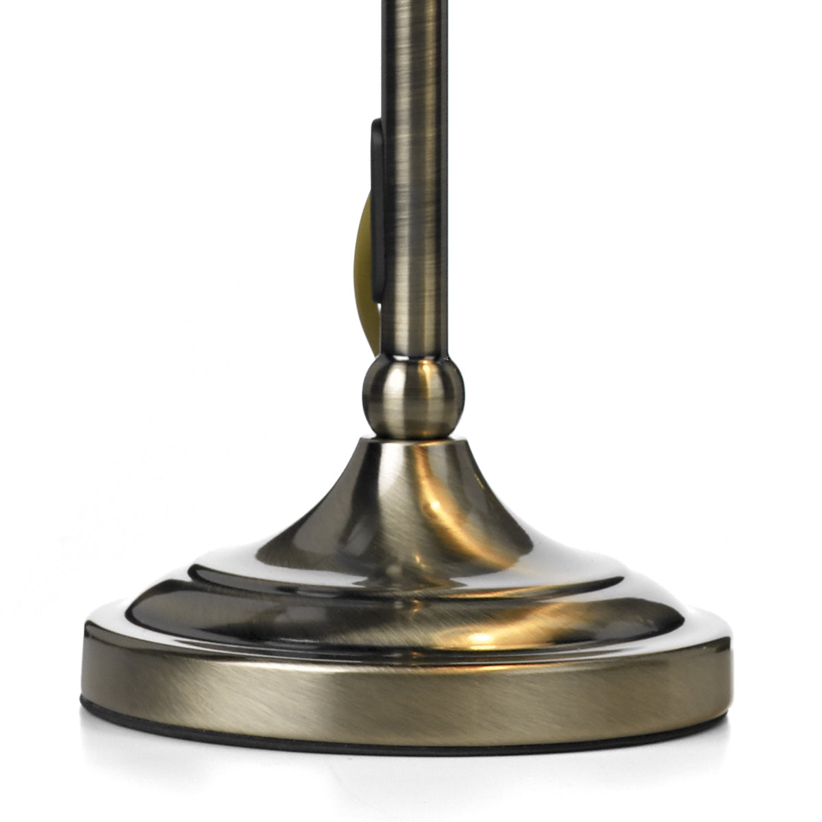 Suffolk Rise & Fall Table Lamp Antique Brass With Shade <br>Antique Brass