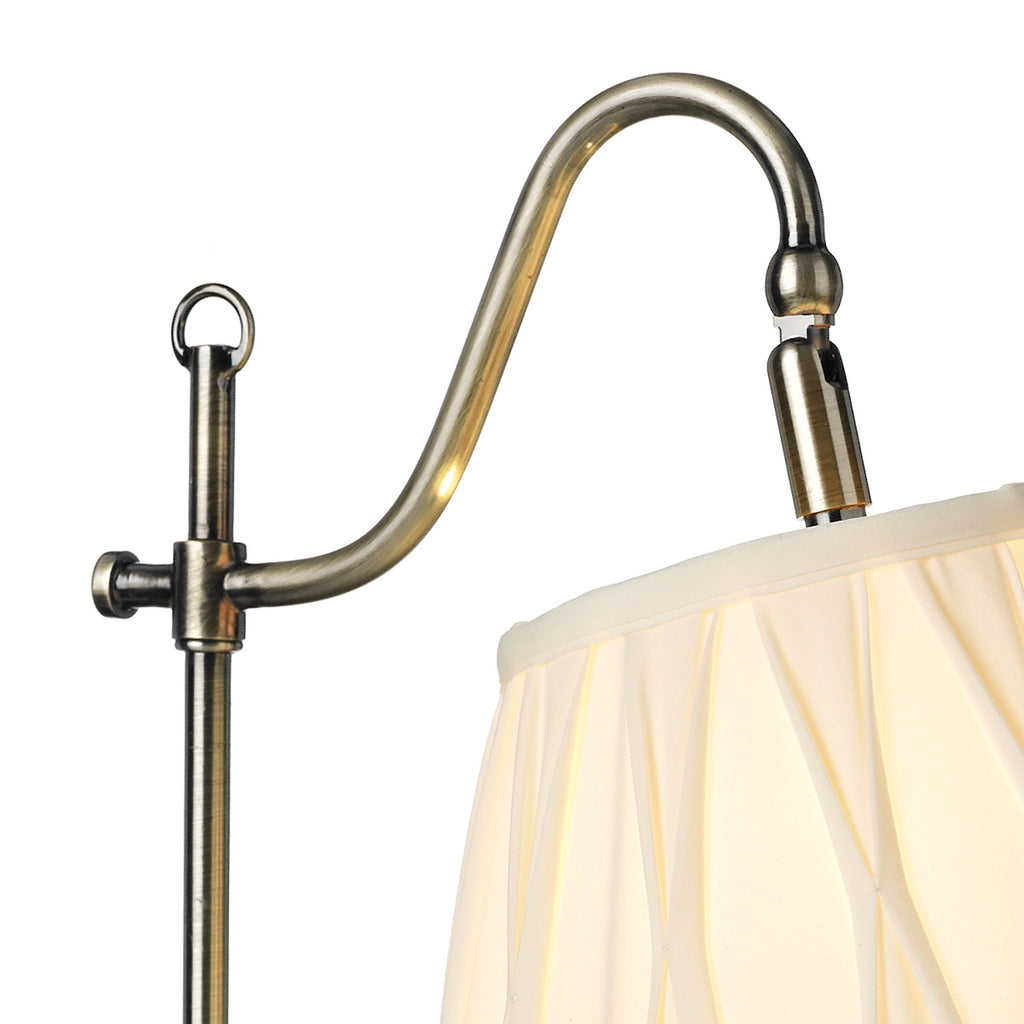 Suffolk Rise & Fall Table Lamp Antique Brass With Shade <br>Antique Brass