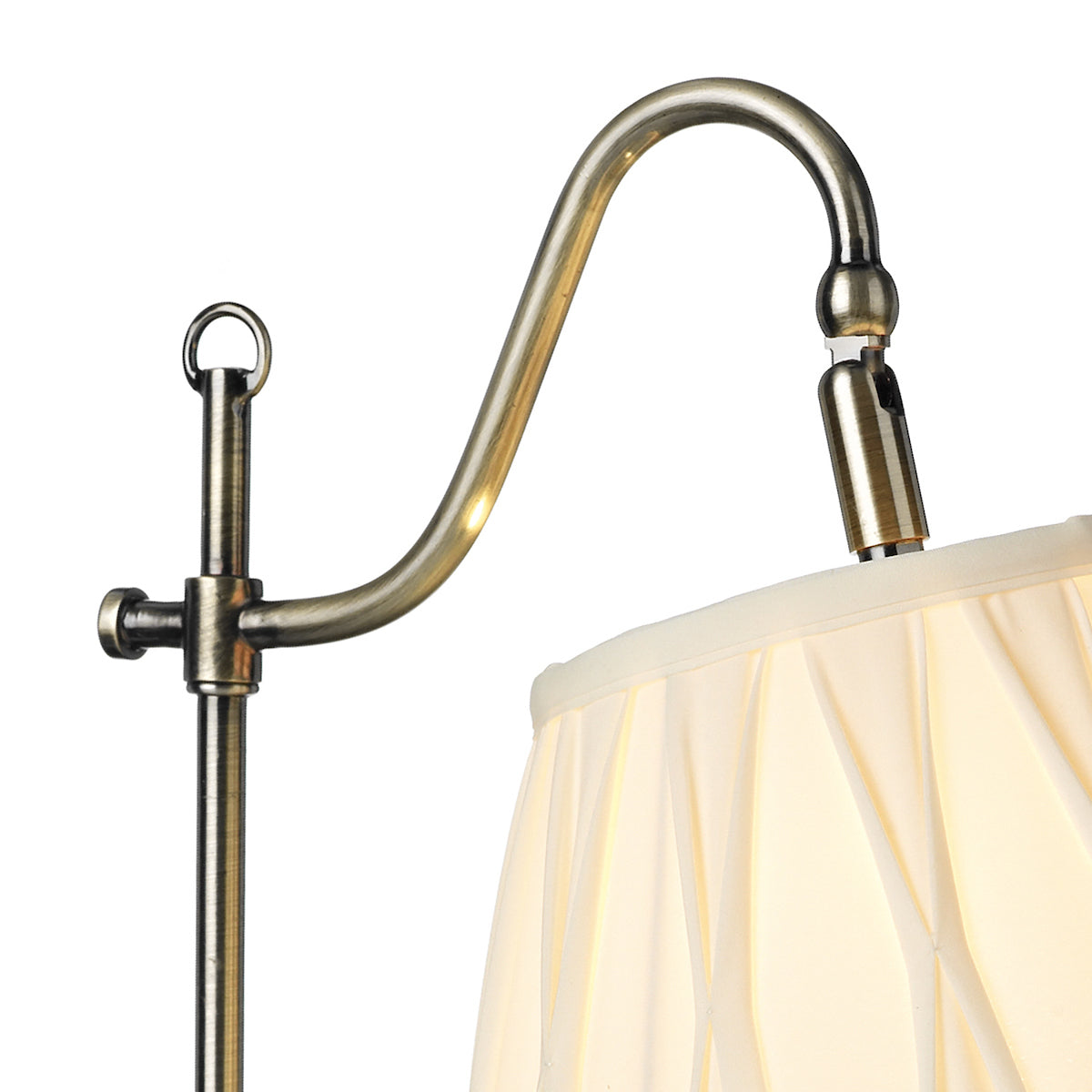 Suffolk Rise & Fall Table Lamp Antique Brass With Shade <br>Antique Brass