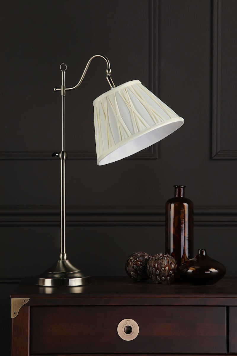 Suffolk Rise & Fall Table Lamp Antique Brass With Shade <br>Antique Brass