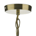 Suri 1 Light Pendant Antique Brass Faceted Glass<br>Antique Brass