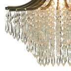 Suri 1 Light Pendant Antique Brass Faceted Glass<br>Antique Brass