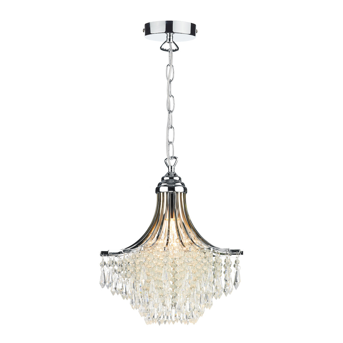 Suri 1 Light Pendant Crystal Polished Chrome<br>Polished Chrome