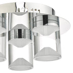 Susa Bathroom 3 Light Flush Polished Chrome Acrylic IP44 LED<br>Polished Chrome