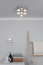 Susa Bathroom 3 Light Flush Polished Chrome Acrylic IP44 LED<br>Polished Chrome