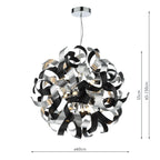 SWASH 9 Light Polished Chrome Suspension Only<br>Polished Chrome