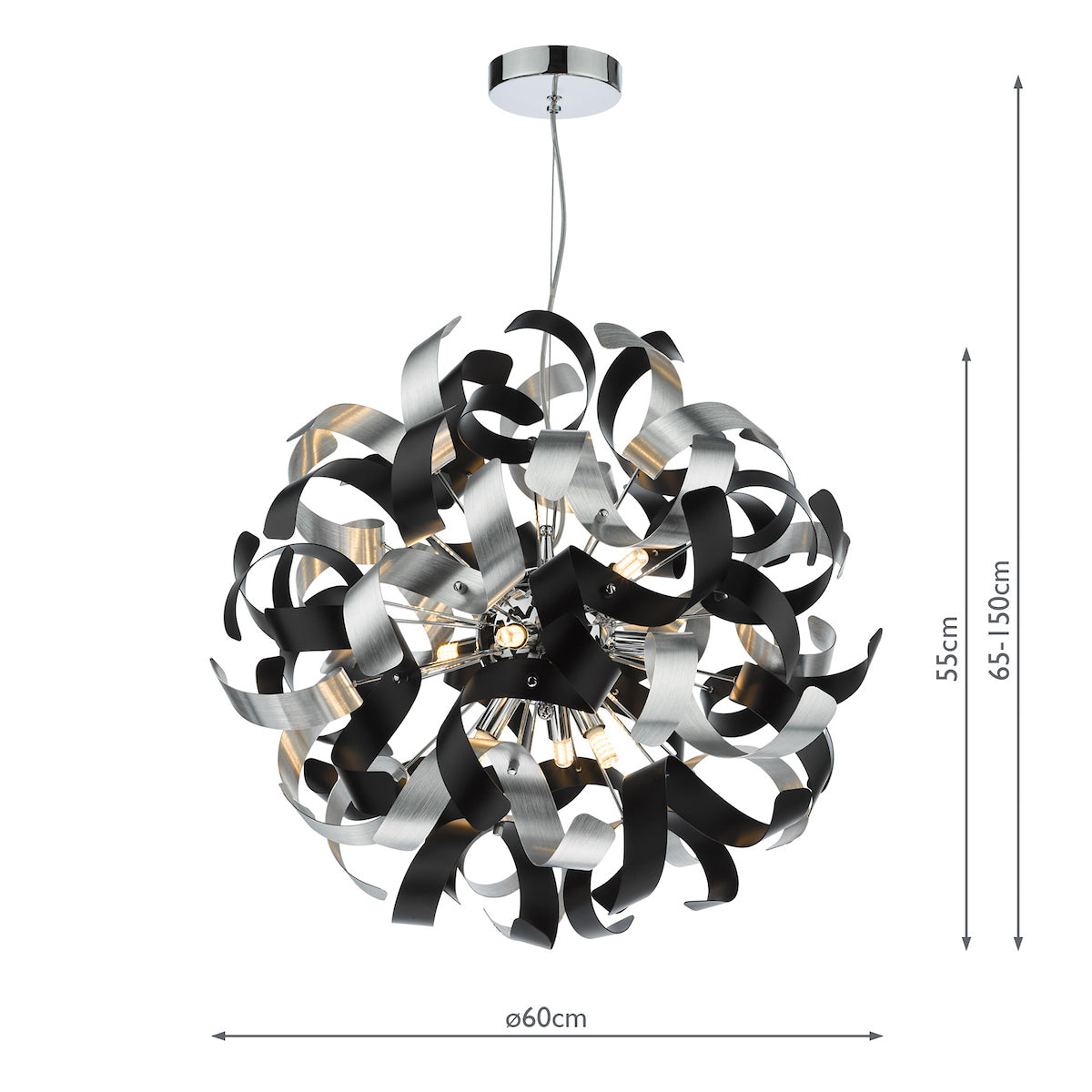 SWASH 9 Light Polished Chrome Suspension Only<br>Polished Chrome