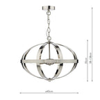 Symbol 3 Light Pendant Satin Chrome<br>Satin Chrome