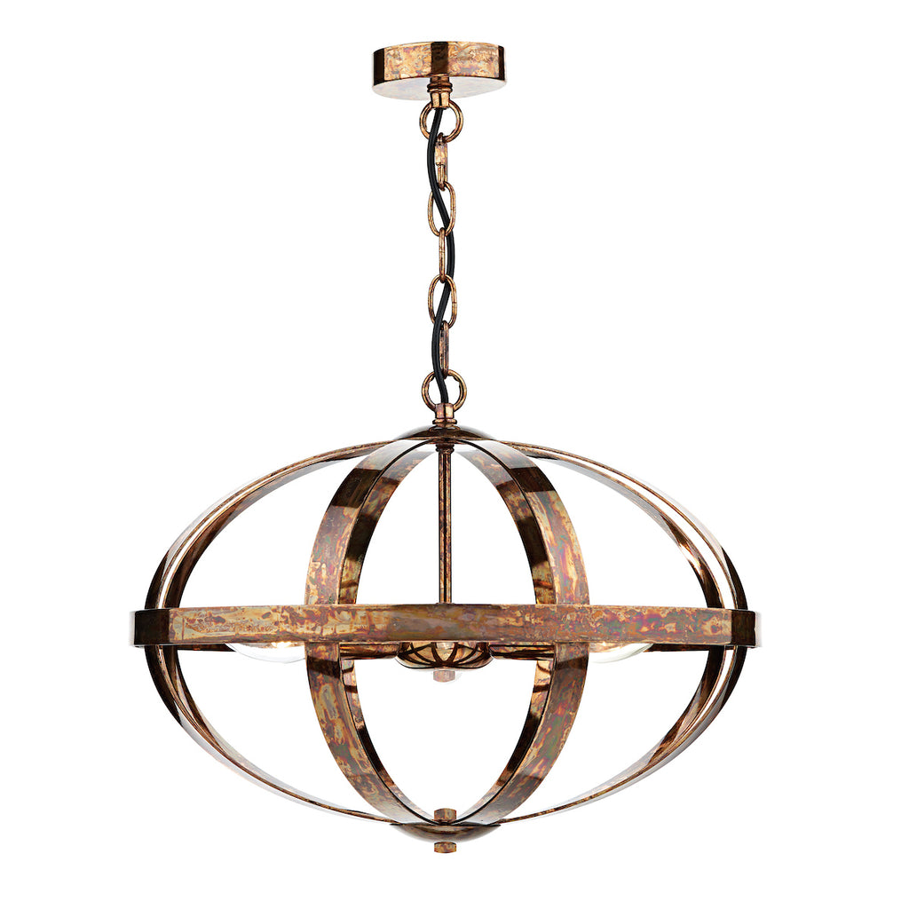 Symbol 3 Light Pendant Petrol Copper<br>Mottled Copper