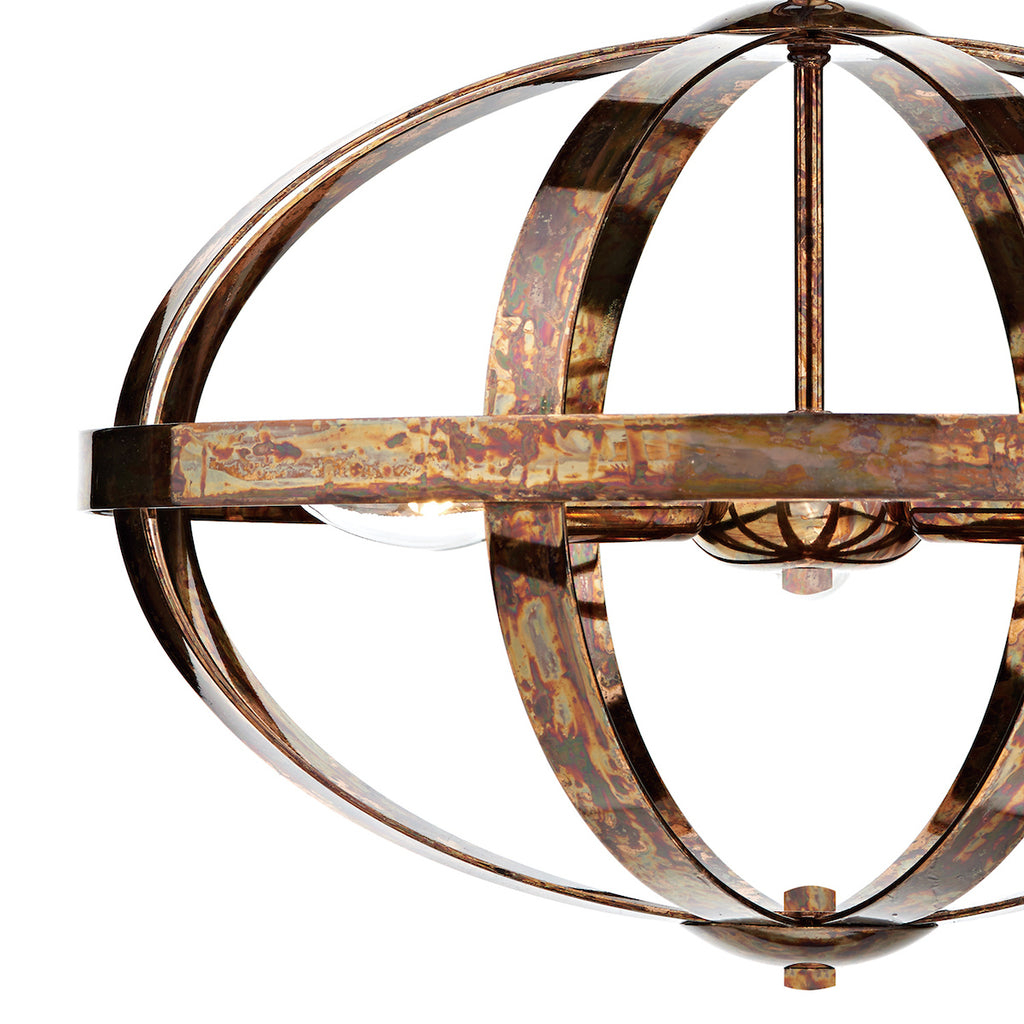 Symbol 3 Light Pendant Petrol Copper<br>Mottled Copper