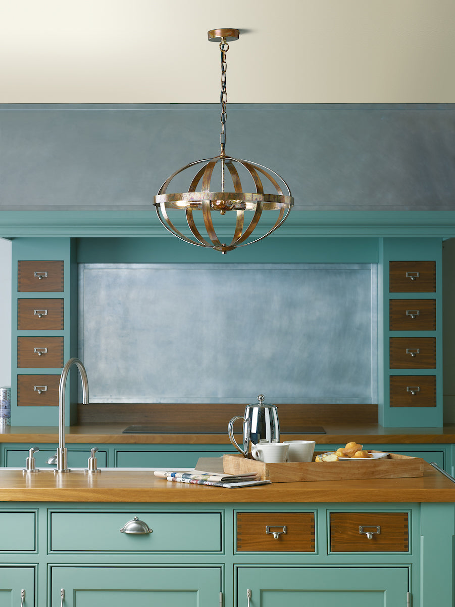 Symbol 3 Light Pendant Petrol Copper<br>Mottled Copper