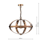 Symbol 3 Light Pendant Petrol Copper<br>Mottled Copper