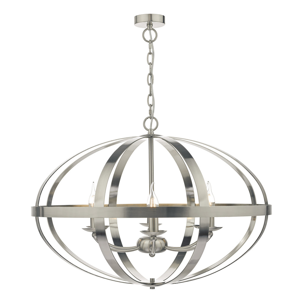 Symbol 6 Light Pendant Satin Chrome<br>Satin Chrome
