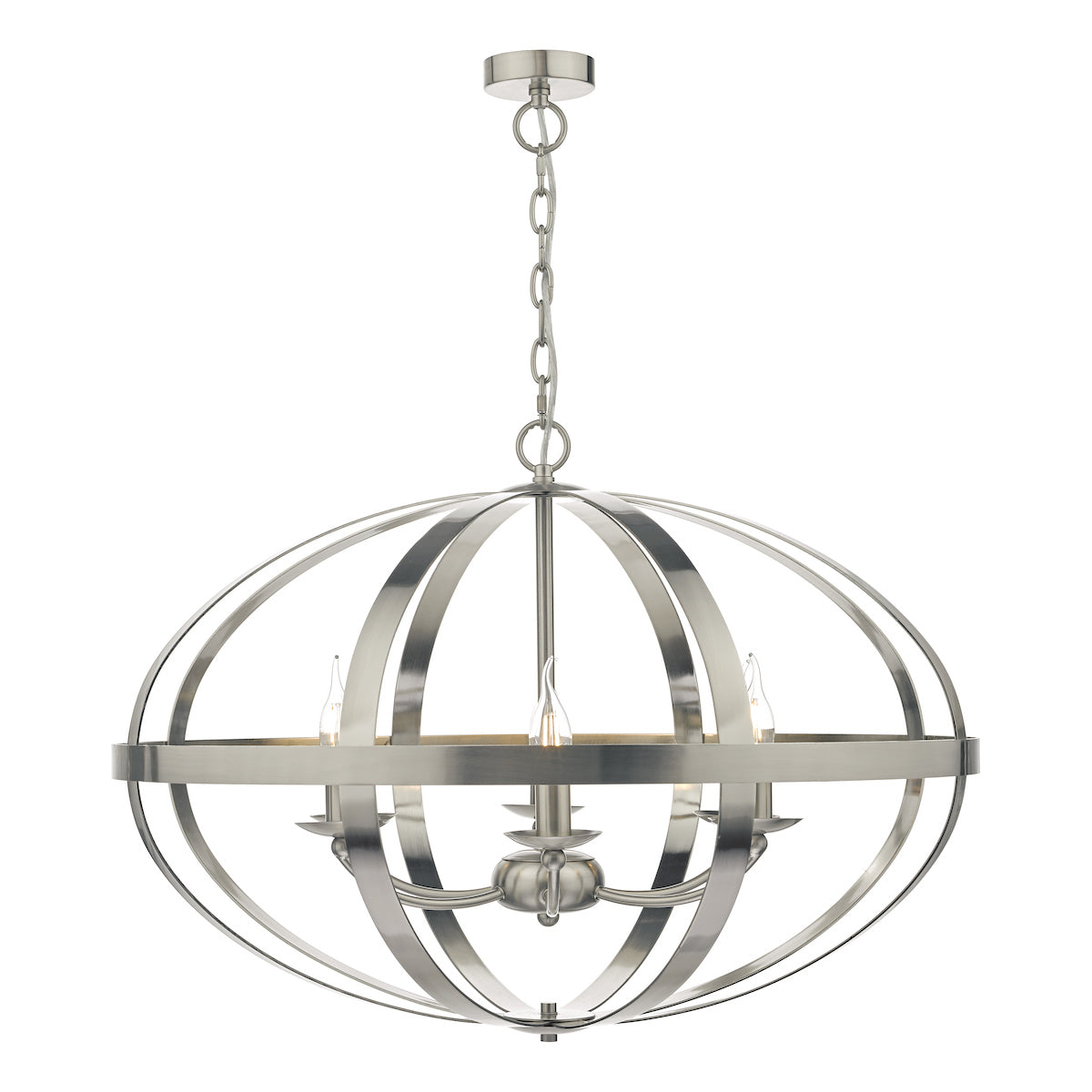 Symbol 6 Light Pendant Satin Chrome<br>Satin Chrome