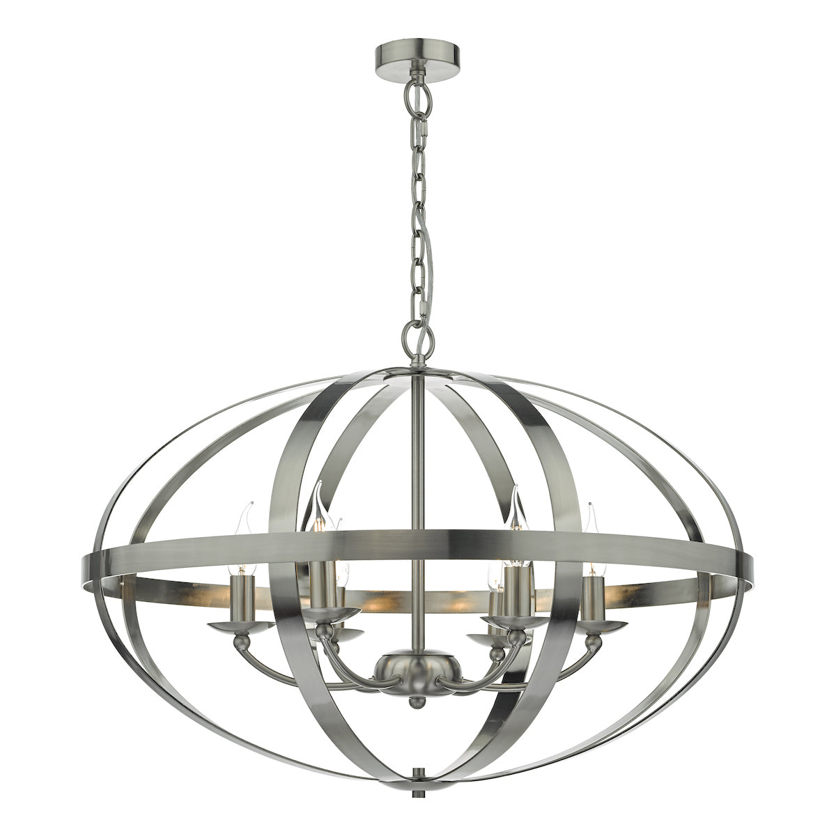 Symbol 6 Light Pendant Satin Chrome<br>Satin Chrome