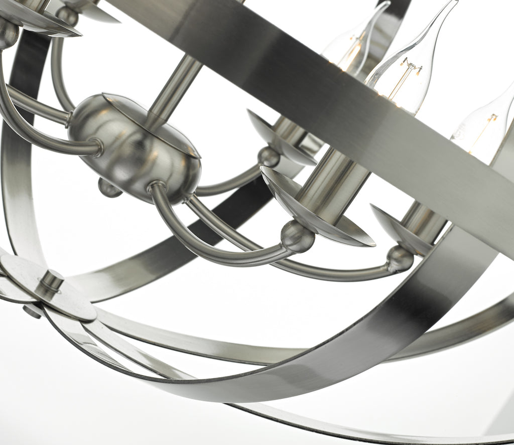Symbol 6 Light Pendant Satin Chrome<br>Satin Chrome
