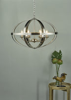 Symbol 6 Light Pendant Satin Chrome<br>Satin Chrome