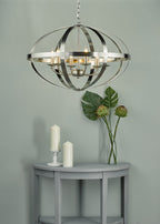 Symbol 6 Light Pendant Satin Chrome<br>Satin Chrome