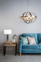 Symbol 6 Light Pendant Satin Chrome<br>Satin Chrome