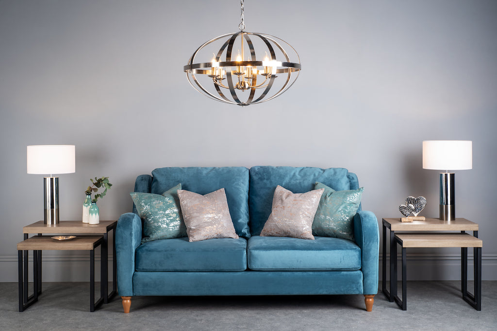 Symbol 6 Light Pendant Satin Chrome<br>Satin Chrome