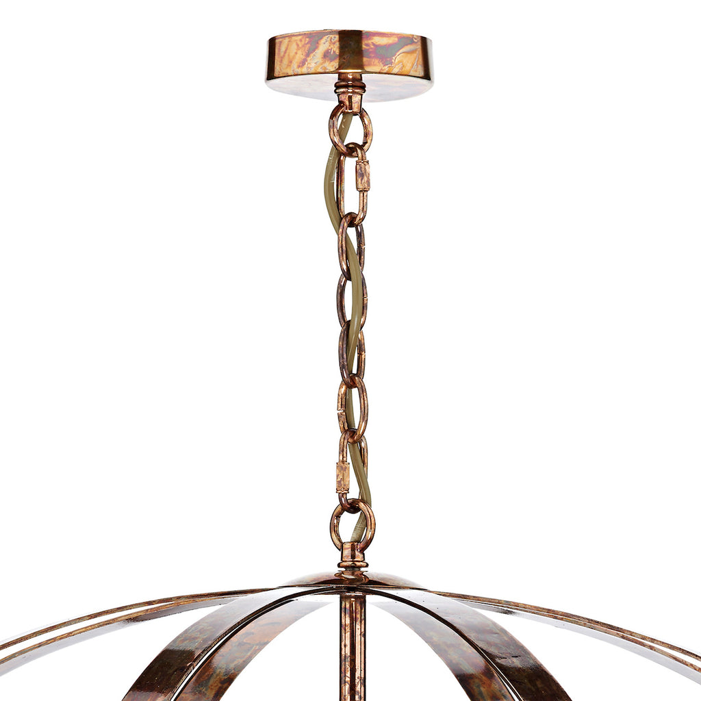 Symbol 6 Light Pendant Petrol Copper<br>Mottled Copper