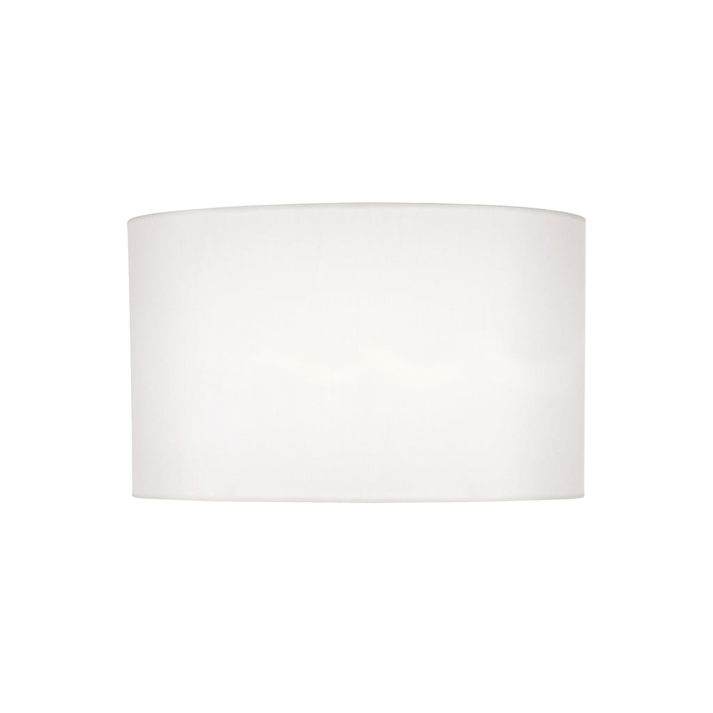 Syracuse White Faux Silk Oval Shade 40cm<br>White