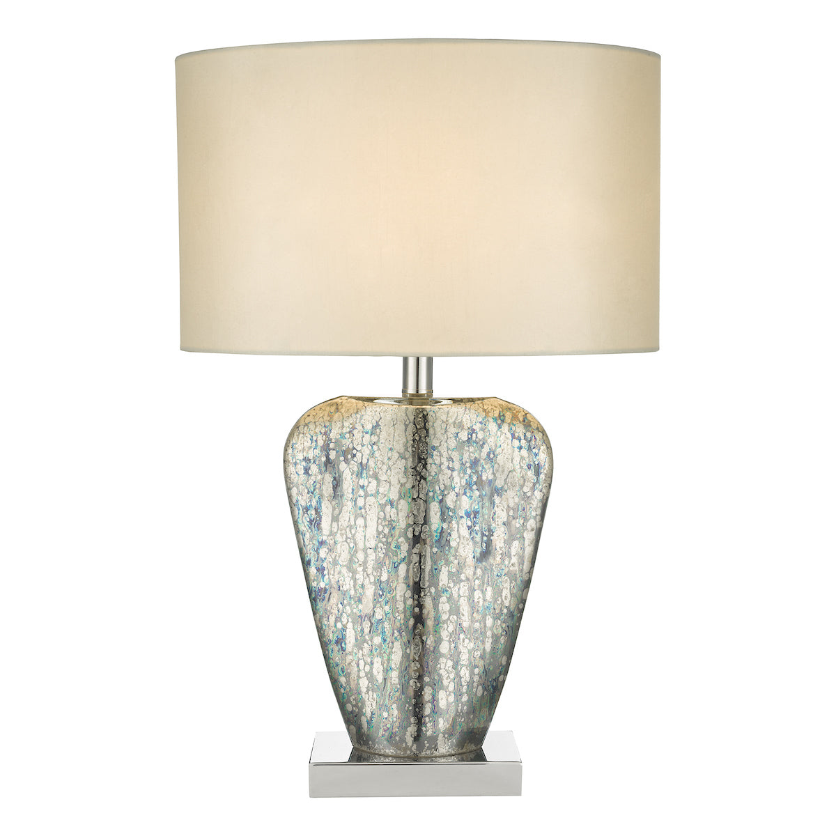 Syracuse Table Lamp Mercury Glass With Shade Silver Mercury Glass