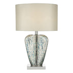 Syracuse Table Lamp Mercury Glass With Shade Silver Mercury Glass