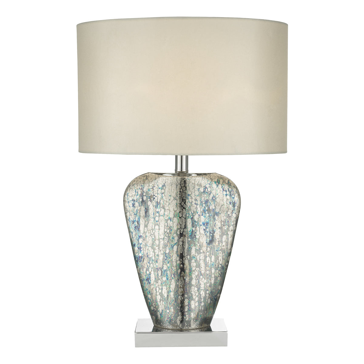 Syracuse Table Lamp Mercury Glass With Shade Silver Mercury Glass