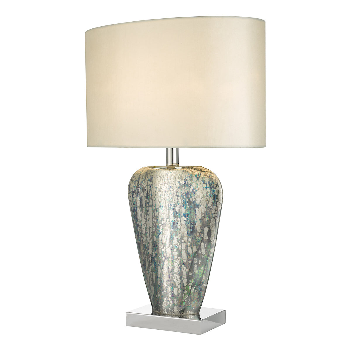 Syracuse Table Lamp Mercury Glass With Shade Silver Mercury Glass