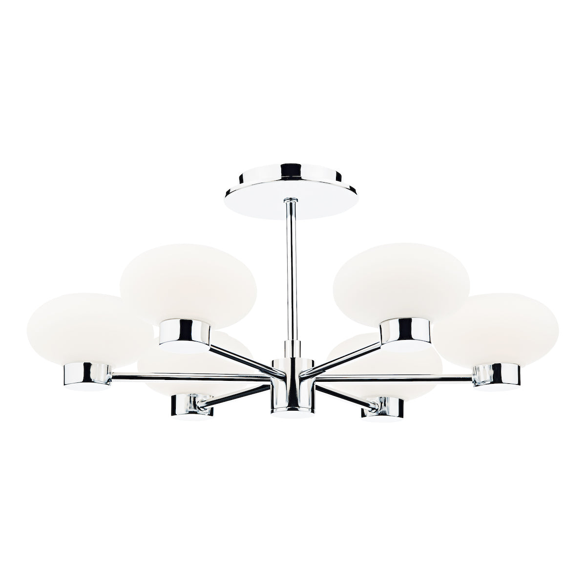 System 6 Light Semi Flush Polished Chrome<br>Polished Chrome
