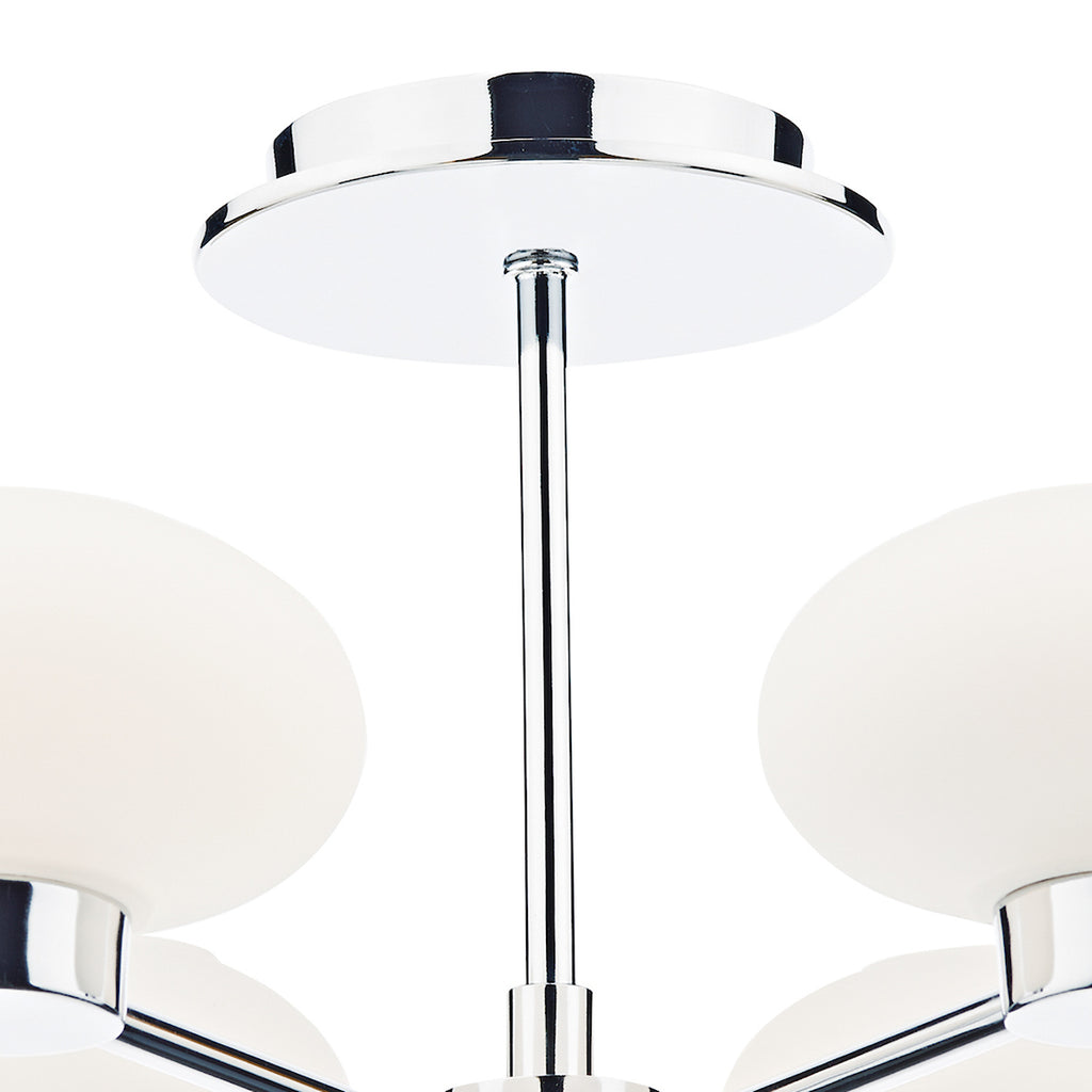 System 6 Light Semi Flush Polished Chrome<br>Polished Chrome