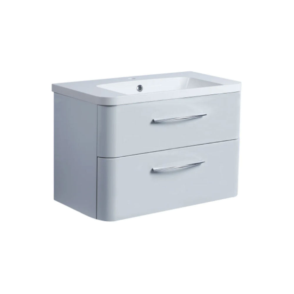 Roper System 800 Wall Mounted Basin Unit Gloss Light SYS800D.LG