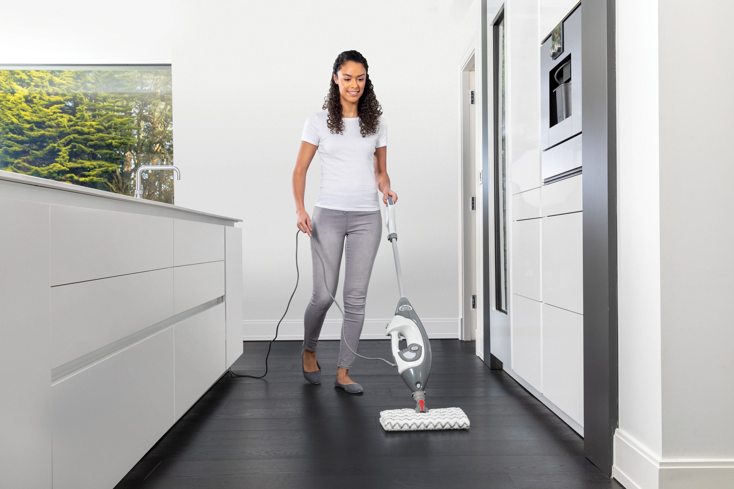 Shark S6005UK Floor + Handheld Steam Cleaner - Shark Steel Grey