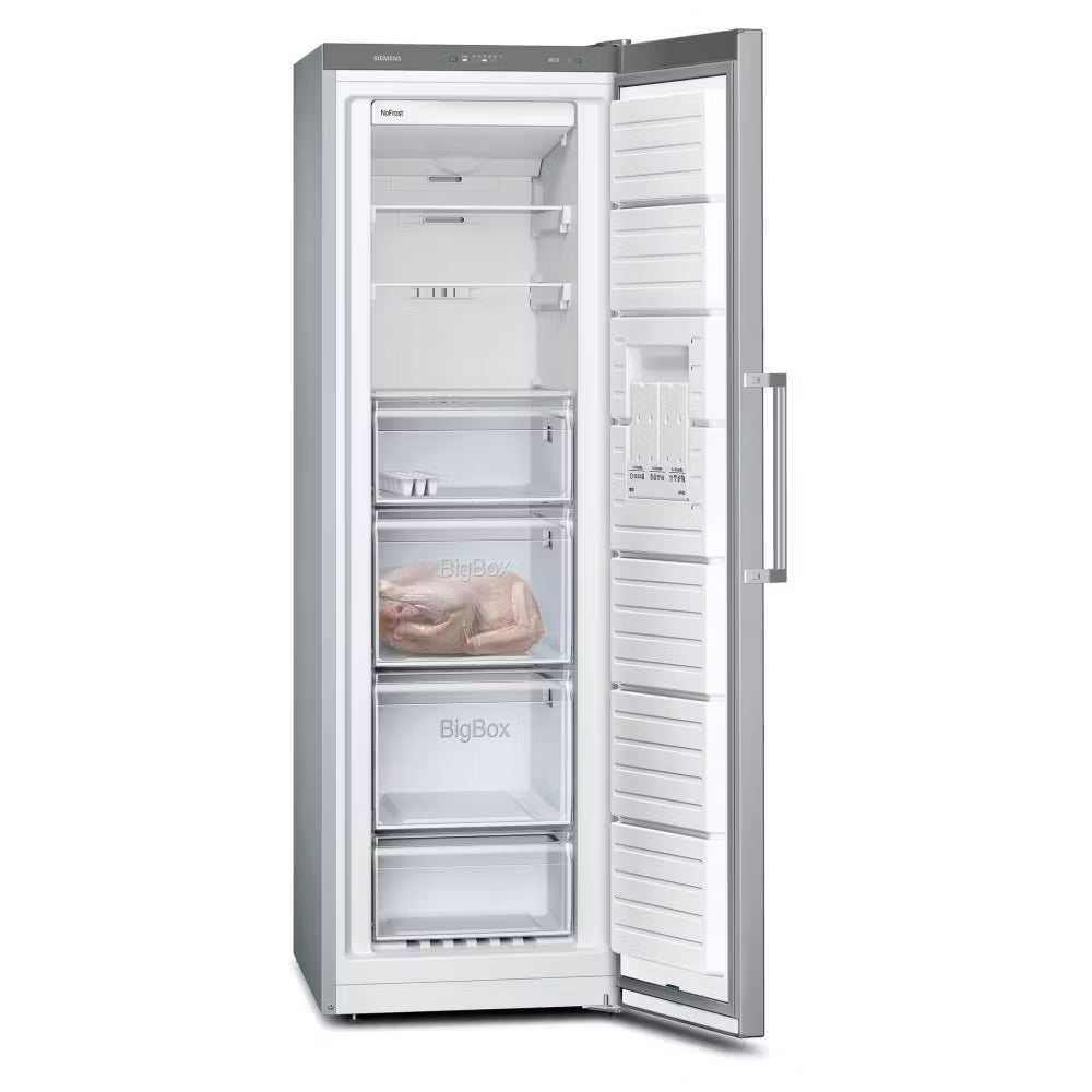 Siemens IQ-300 GS36NVIEPG 186cm Upright Freezer -Stainless Steel