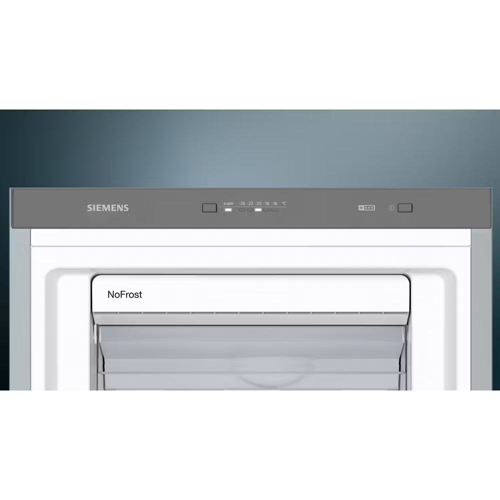 Siemens IQ-300 GS36NVIEPG 186cm Upright Freezer -Stainless Steel