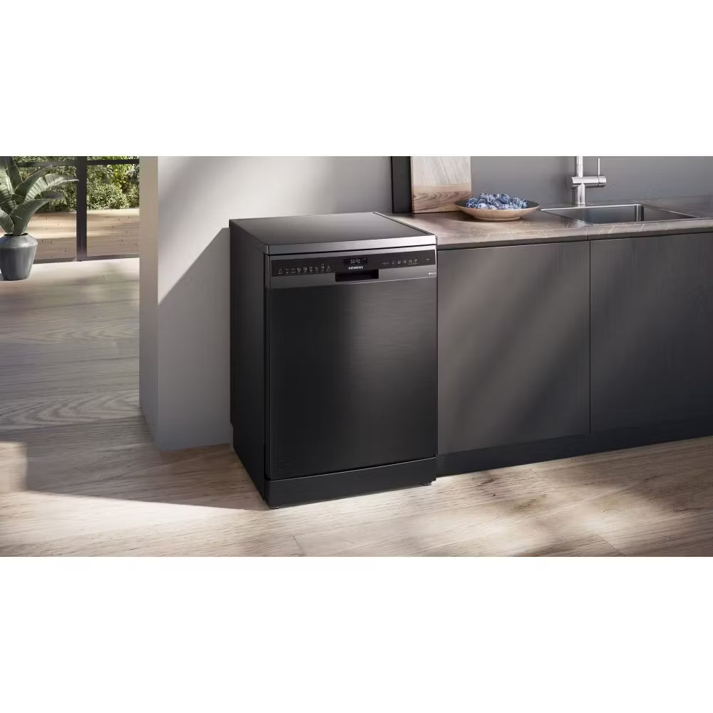 Siemens IQ-500 SN25EC13CE Full Size Dishwasher - Black Stainless Steel