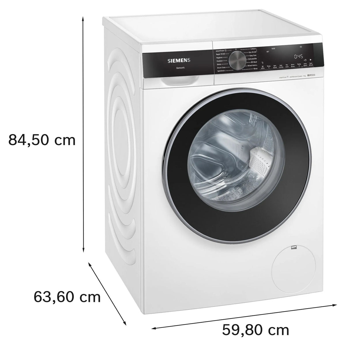 Siemens IQ500 WG46G2Z4GB 9kg Washing Machine with 1600 rpm - White