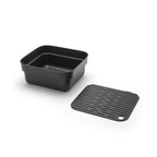 Brabantia Washing Up Bowl With Drying Tray Dark Grey