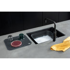 Brabantia Washing Up Bowl With Drying Tray Dark Grey