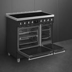 Smeg Symphony C92IPMB2 90cm wide Electric Range Cooker with Induction Hob and Pyrolytic Cleaning - Matt Black