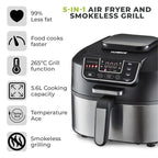 Tower T17086 Vortx 5.6L Air Fryer and Smokeless Grill