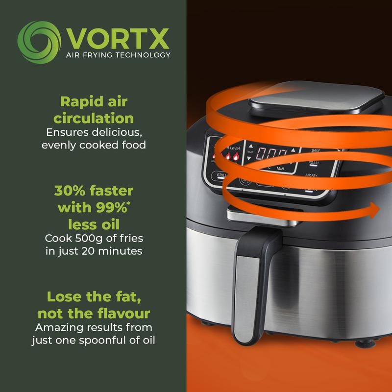 Tower T17086 Vortx 5.6L Air Fryer and Smokeless Grill