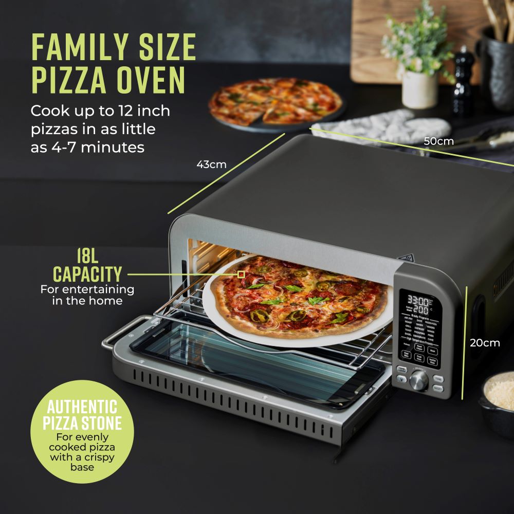 Tower T17141 18L Pizza Maker - Grey / Chrome
