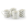 Tower T874004 Set of 4 Sketch Mugs, Tea, Coffee, Grey