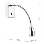 Tadley Wall Bracket Polished Chrome LED<br>Polished Chrome