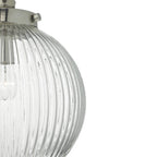 Tamara Pendant Satin Nickel & Ribbed Glass<br>Satin Nickel