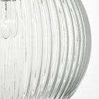 Tamara Pendant Satin Nickel & Ribbed Glass<br>Satin Nickel