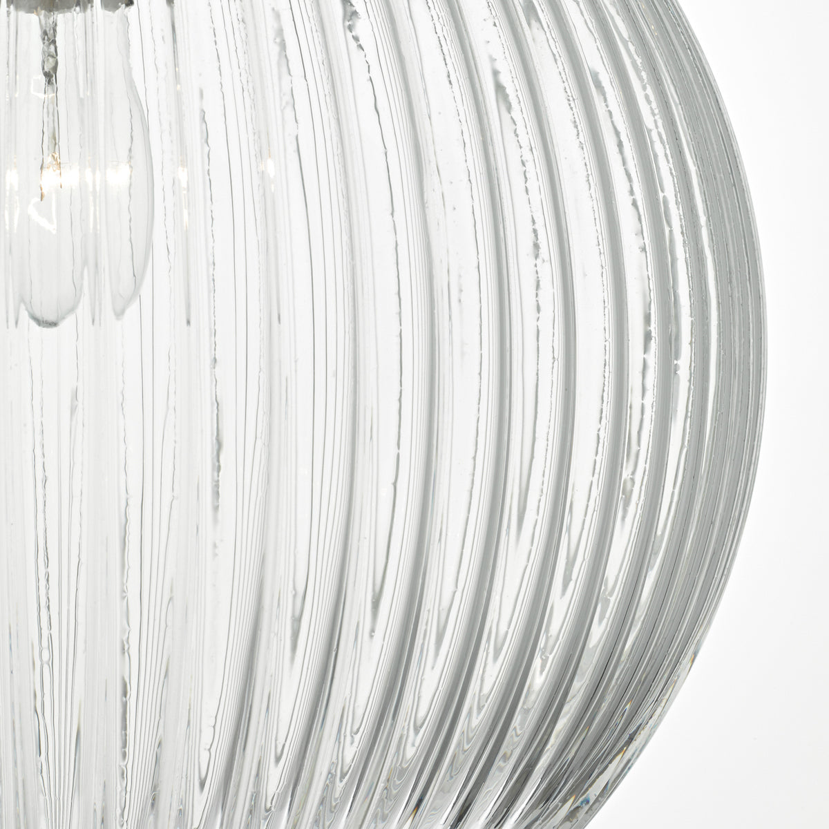 Tamara Pendant Satin Nickel & Ribbed Glass<br>Satin Nickel